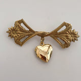 Gold Heart Locket Pin