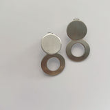 Vintage Silver Circle Earrings