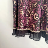 Purple Floral Silk Slip Dress