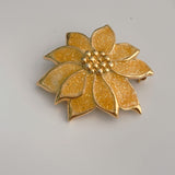 Yellow Poinsettia Pin