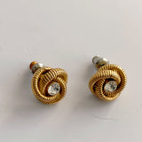 Gold Knot Stud Earrings