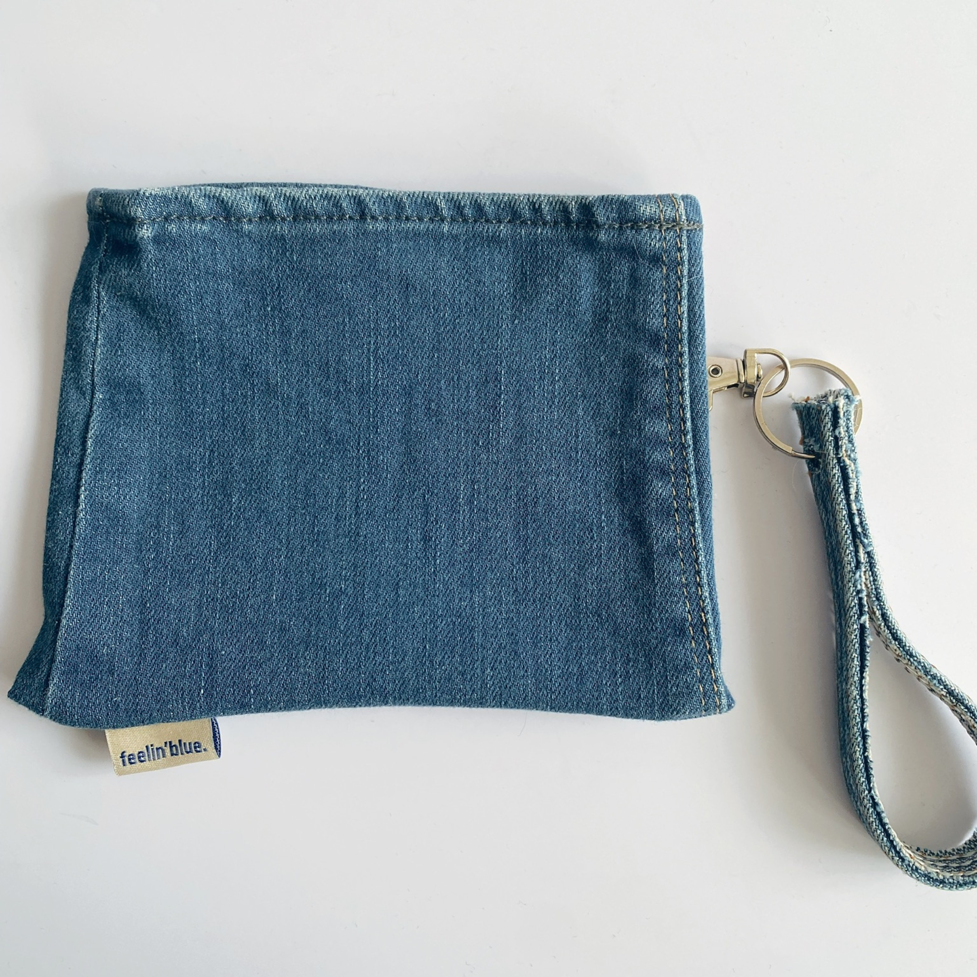 Denim wristlet deals