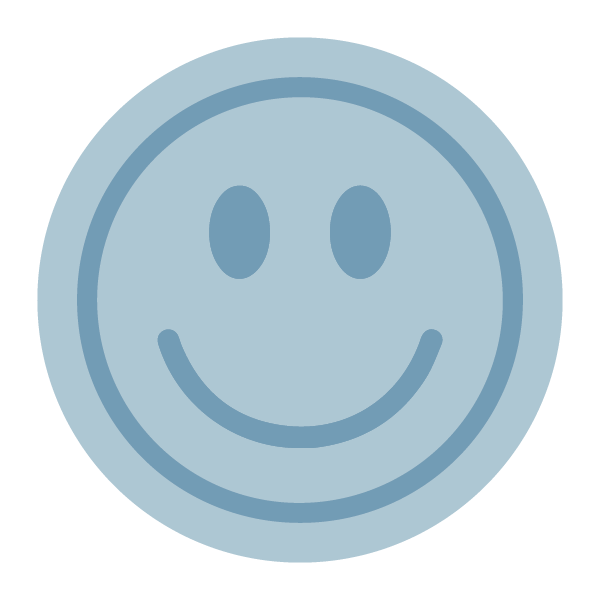 0409 sticker smiley blue –
