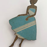 Girl Blue Dress Pin