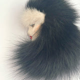 Ceramic Lady Fur Hat Pin