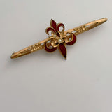 Red Crown Fleur-de-lis Pin