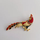 Red Peacock Pin