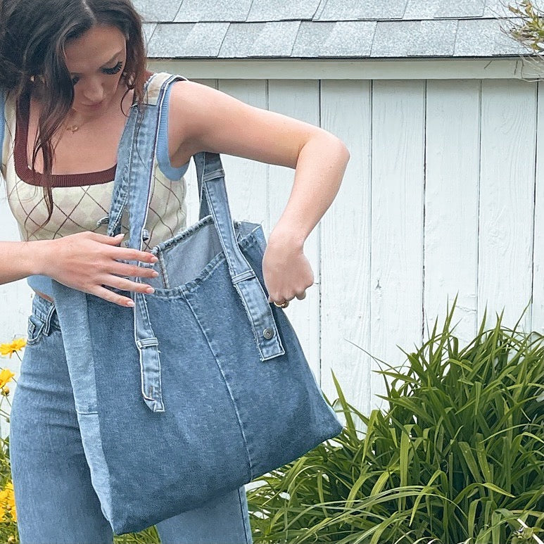 Denim Patchwork Tote