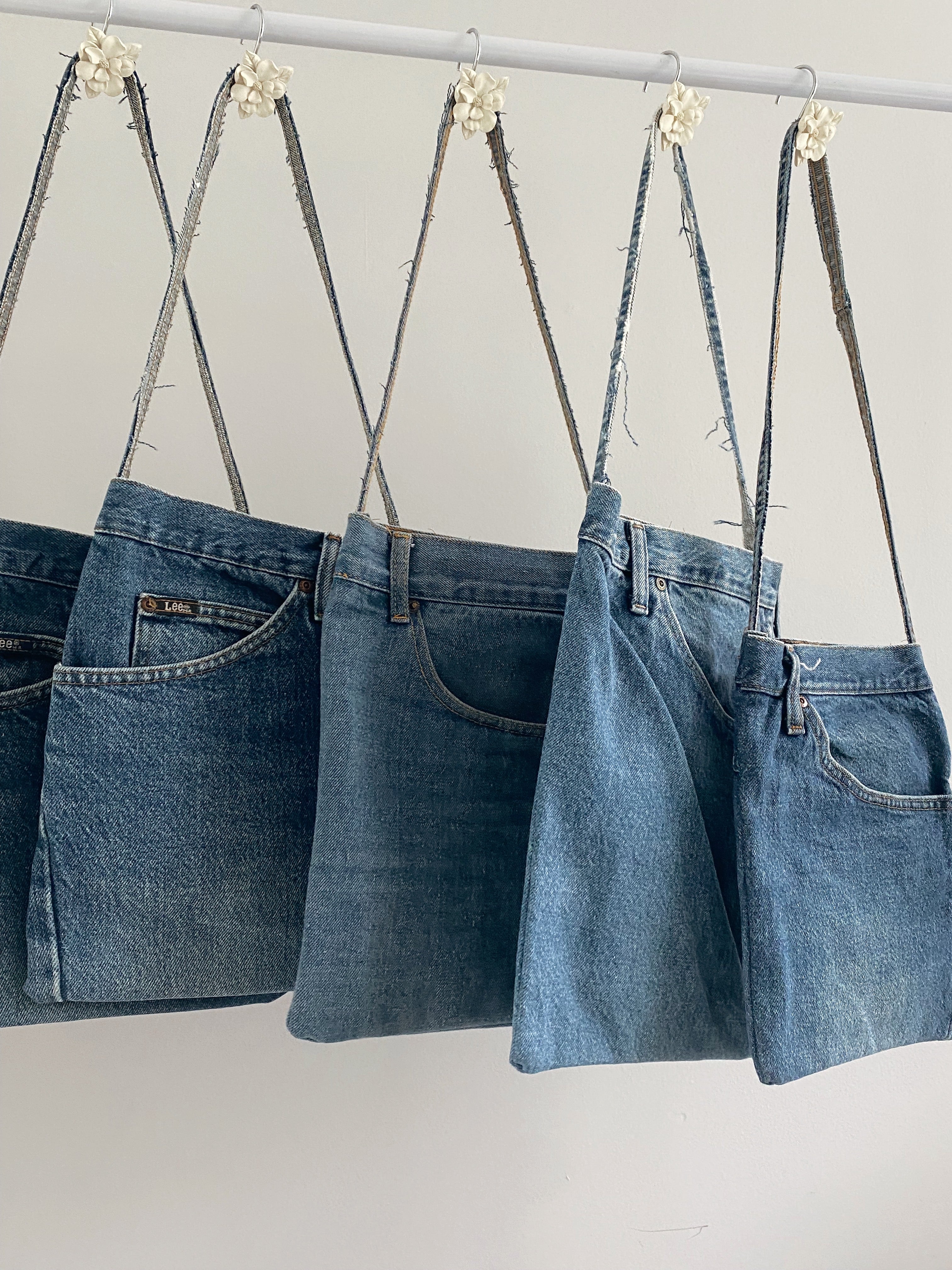 Kawachi Light Weight Soft Denim Jeans Bag Shoulder Multipurpose Shopping  Tote Handbag K478