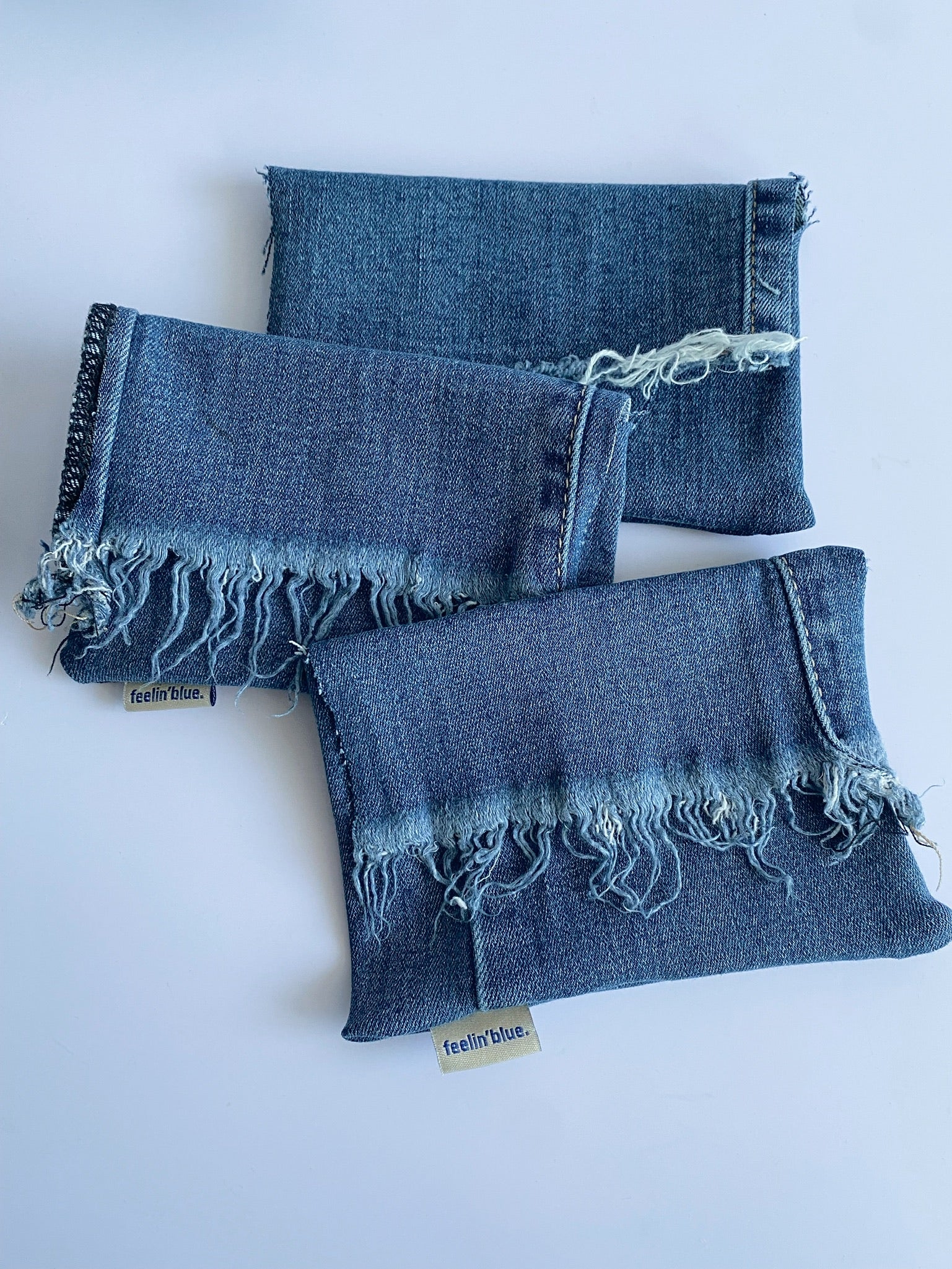 Moody Blues Denim Fiber outlet Embellished Needle Felted Hand Clutch