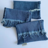 Fold-Over Denim Clutch
