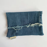 Fold-Over Denim Clutch