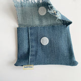 Fold-Over Denim Clutch