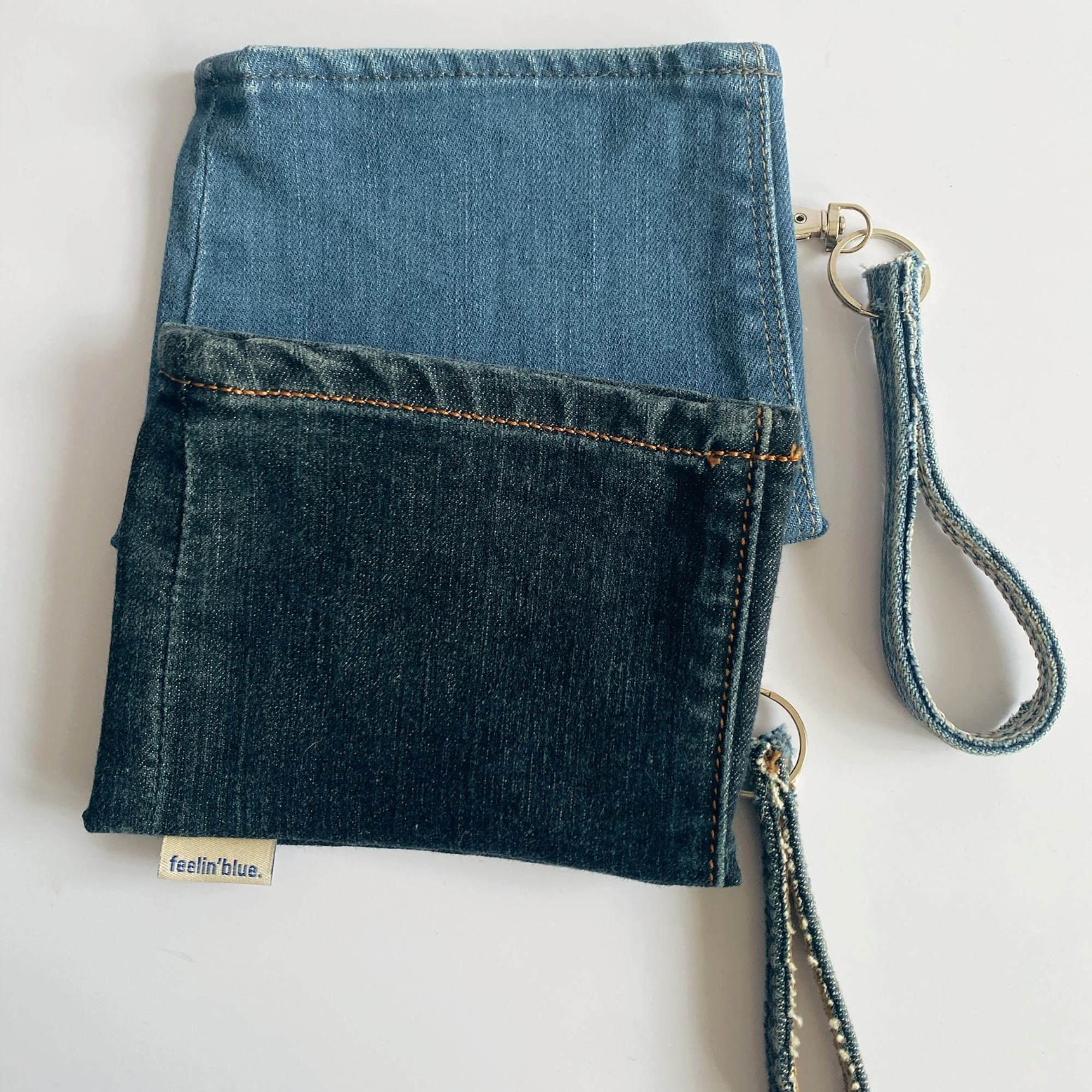 Denim Wristlet – feelin'blue.