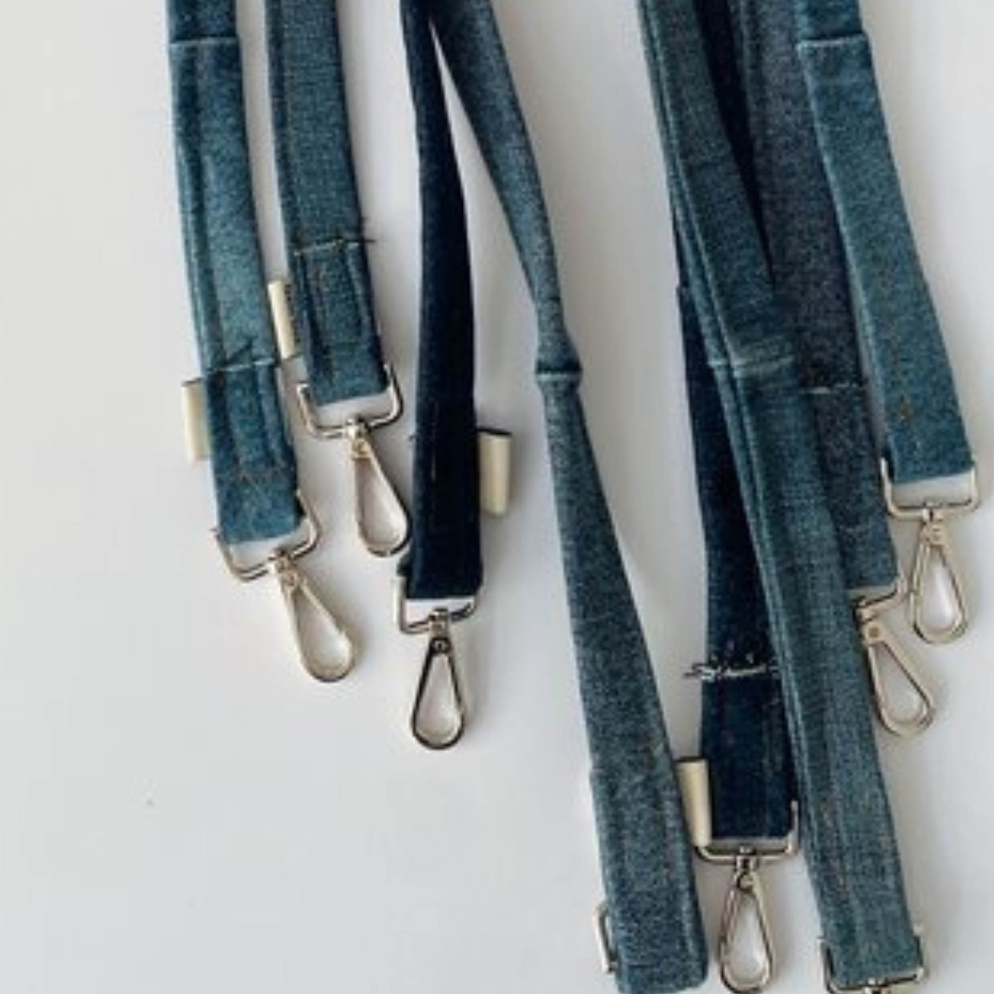 Denim purse strap, adjustable purse strap, Denim on Chevron, approx. 2 –  hisOpal art~swimwear~fashion